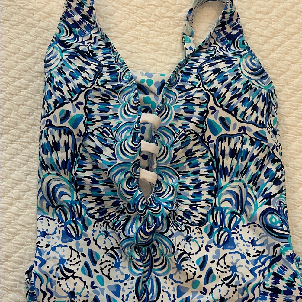 Lilly Pulitzer Vibrant Blue and White One-Piece “new” - Picture 6 of 6